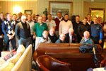 Group shot in clubhouse